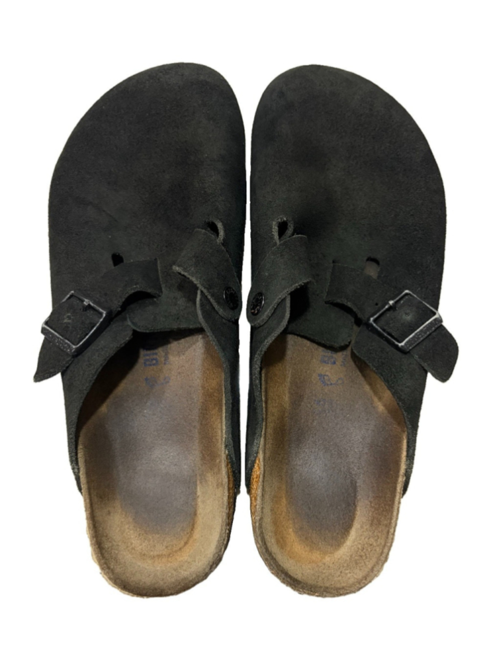 Birkenstock Boston Black Suede Leather Clogs EU 46 Men’s 13 Cork Footbed Mule